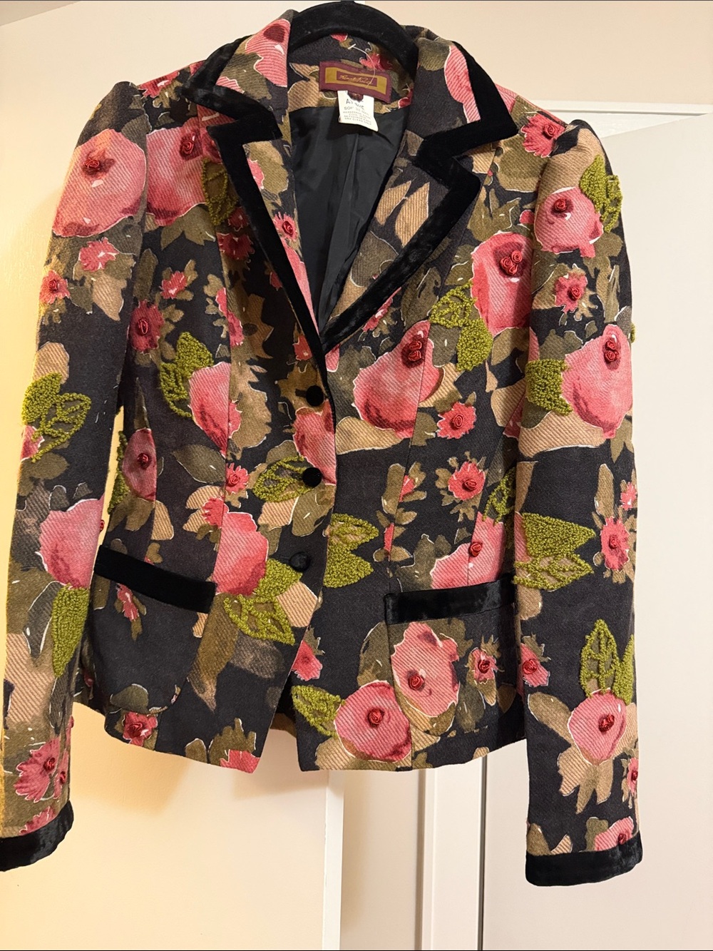Renato Nucci Wool Blend Floral Jacket Blazer Size:36